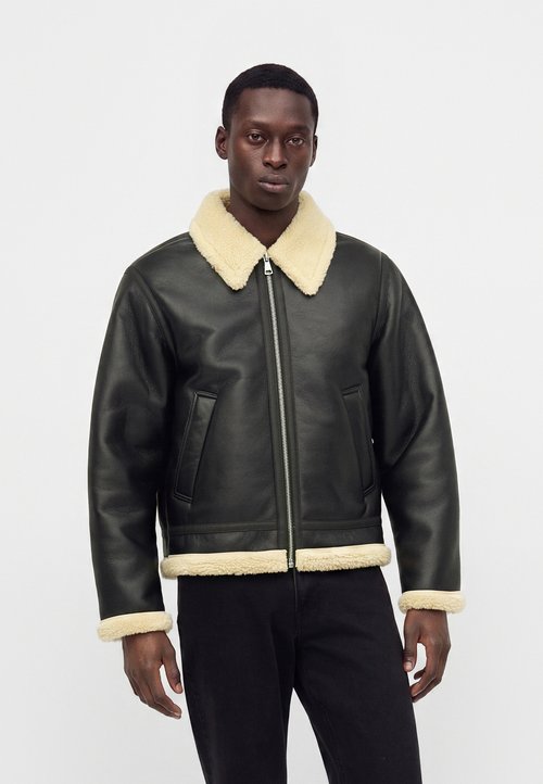 Jack & Jones JORNORREBRO AVIATOR JACKET SN - Jachetă din imitație de piele - black