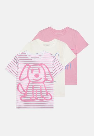 Friboo 3 PACK - Print T-shirt - light pink/white