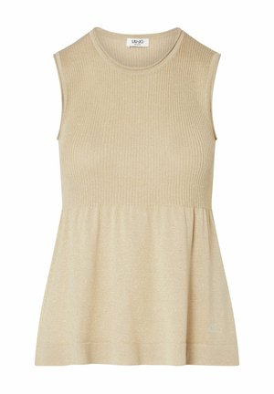LIU JO, LIU JO LAMÉ KNIT TOP - Μπλούζα - beige