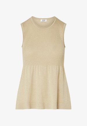 LIU JO, LIU JO LAMÉ KNIT TOP - Μπλούζα - beige