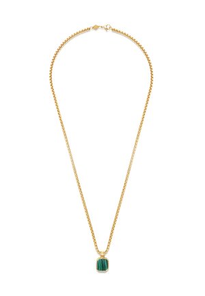 WITH SQUARE MALACHITE - Necklace - gold coloured