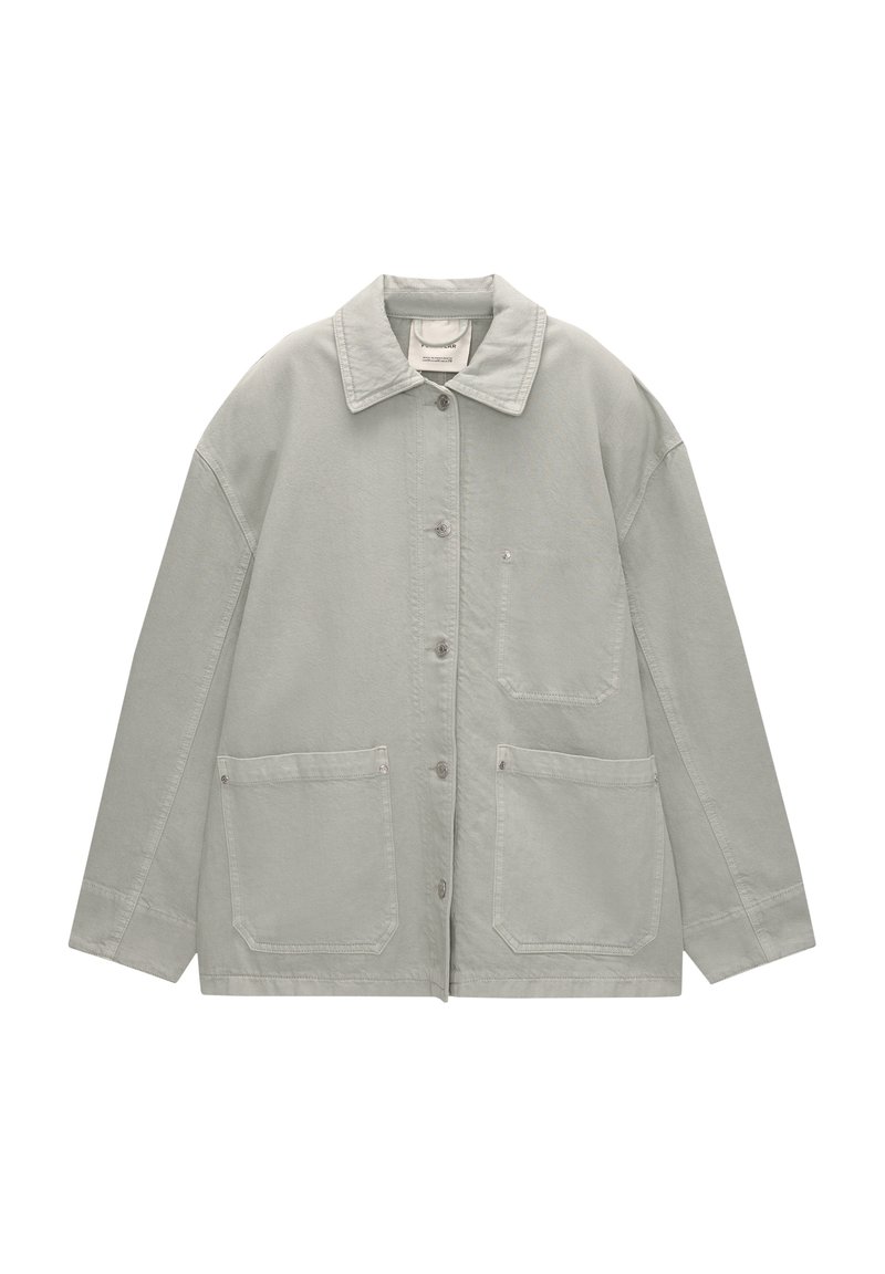 PULL&BEAR WORKER WITH POCKETS - Jeansjacke - light grey/hellgrau  