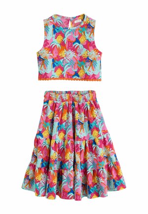 Next, REGULAR FIT - SKIRT AND TOP SET - A-Linien-Rock - pink tropical