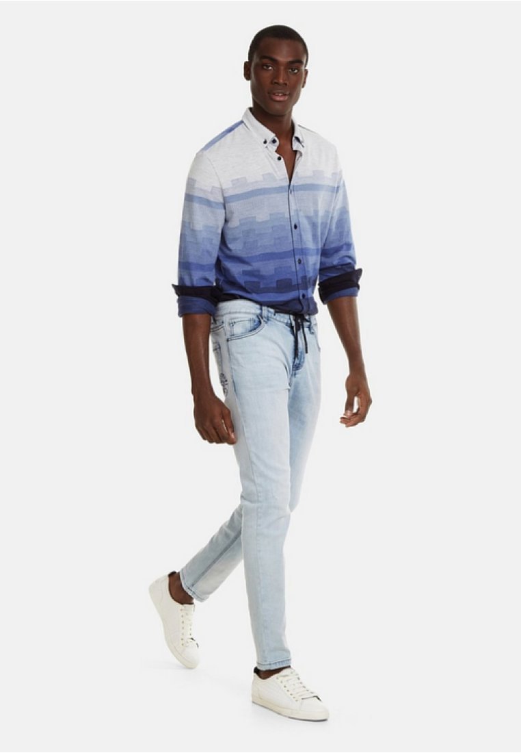 Desigual Slim fit jeans lichtblauw denim