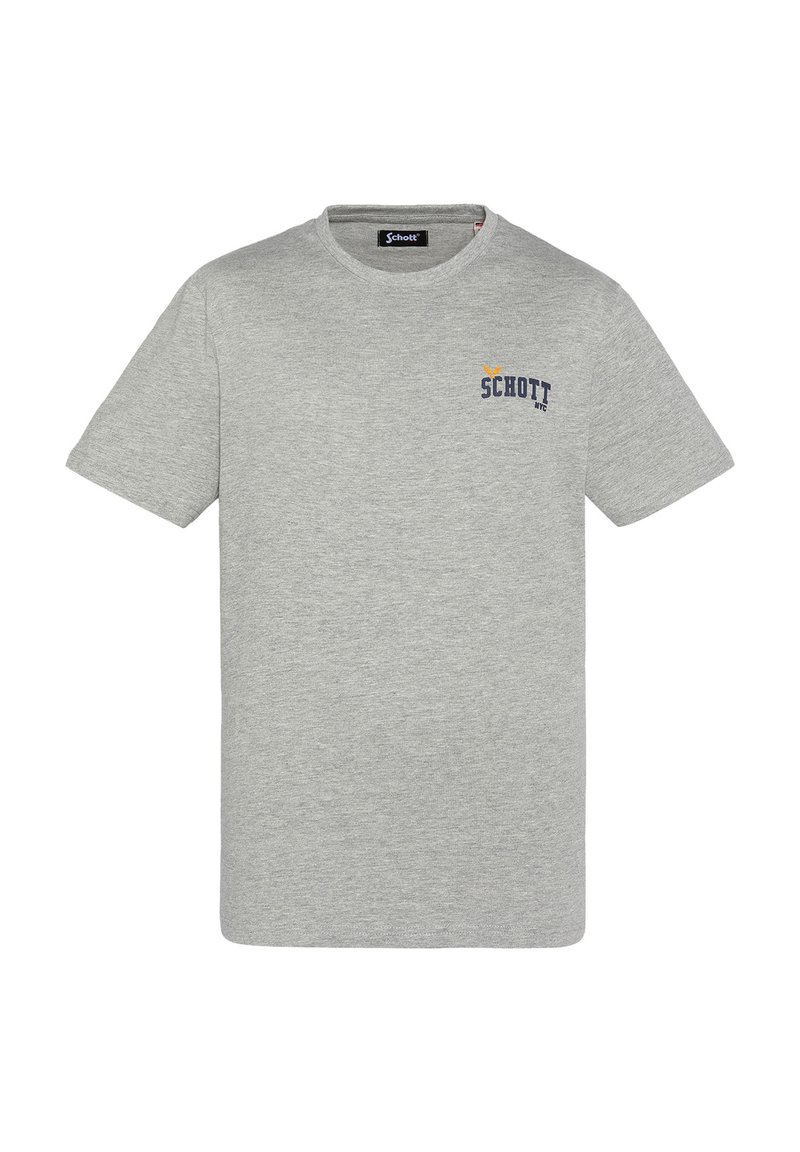 Schott T-shirt print lichtgrijs