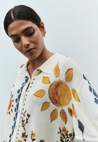 Next COLLARED SHORT SLEEVE - Skjortebluser - abstract sunshine