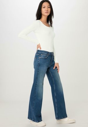 ALVA HIGH RISE WIDE LEG  - Flared Jeans - dark blue washed