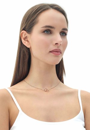 DOUBLE HEART - Collier - rose gold-coloured