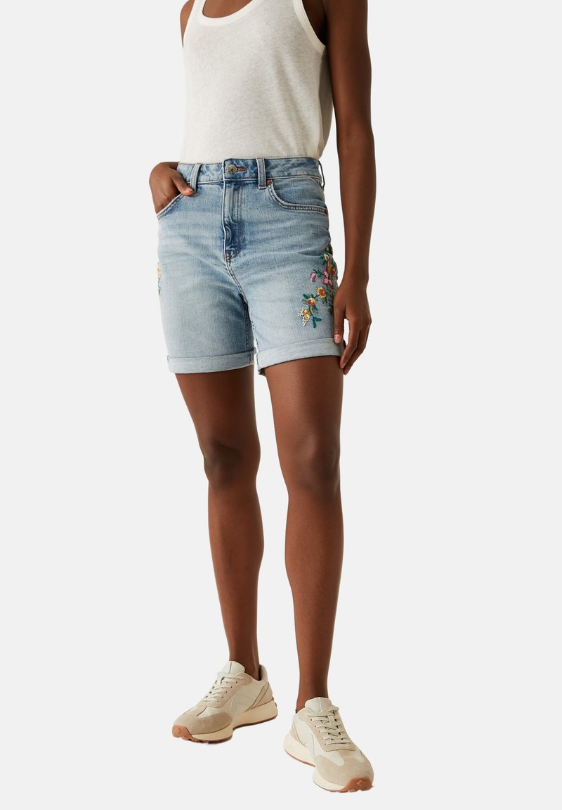 Marks & Spencer EMBELLISHED BOYFRIEND Jeans Shorts medium indigo