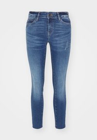 Noisy May NMLUCY CUT HEM - Jeans Skinny Fit - dark blue denim