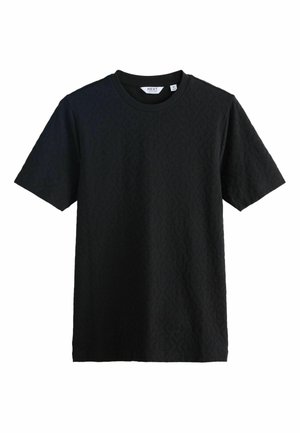 Next, MUSCLE FIT - SMART TEXTURED T-SHIRT . - Tričko s potlačou - black muscle fit