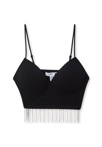 Terranova CON FRANGE E STRASS - Top - nero