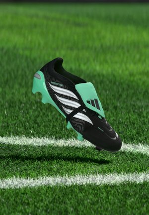 adidas Performance, PREDATOR LEAGUE FOLD-OVER TONGUE FIRM GROUND UNISEX - Футболни обувки за твърд терен - core black/silver-coloured metallic/pulse mint