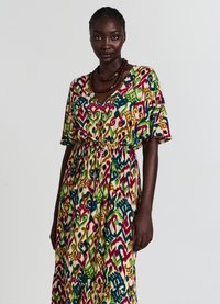 Calliope KIMONO CON BALZA - Vestito lungo - var bianco panna