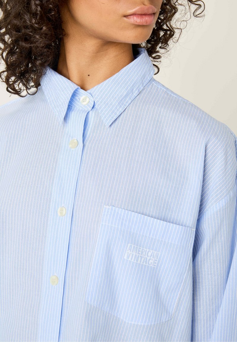 Chemise rayée Only bleu ciel/blanc | La Redoute