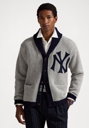 POLO RALPH LAUREN YANKEES CARDIGAN UNISEX - Adīta jaka - grey