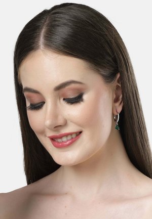 Latelita Orecchini Pendenti Petite In Onice Verde E Oro 22ct - Argento 925 - 3