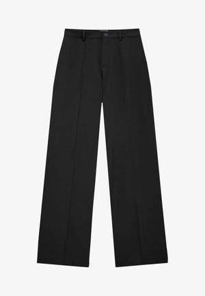 MIT ZIERNAHT VORNE - Stoffhose - black