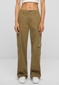 Karl Kani - KW241-061-1  SMALL SIGNATURE WASHED  - Pantalones cargo - olive Imagen en miniatura 1