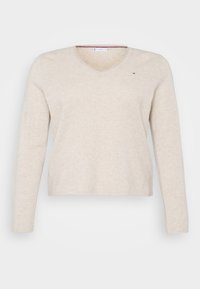 Tommy Hilfiger Curve SWEATER - Strikkegenser - classic beige heather