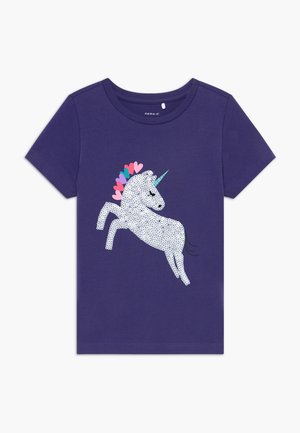 NKFDANIELLE - T-shirt print - navy blue