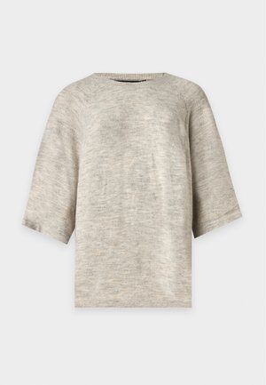 Vero Moda Curve, VMCLEFILE O NECK - Πουλόβερ - light grey melange