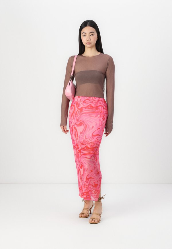 NMTWIRL MIDI SKIRT - Pencil skirt - bonbon4