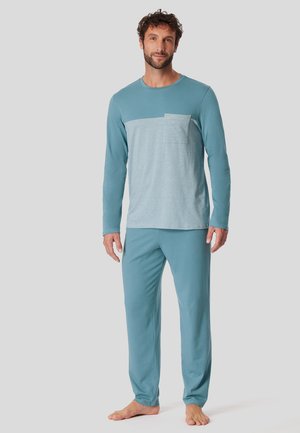 Schiesser Pyjama Court Garçon 100% Coton Bio – T-shirt Imprimé + Short Uni – Confort Doux Pour Enfants 140-176