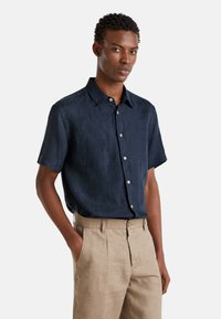 United Colors of Benetton SHORT SLEEVE  - Camicia - dark blue