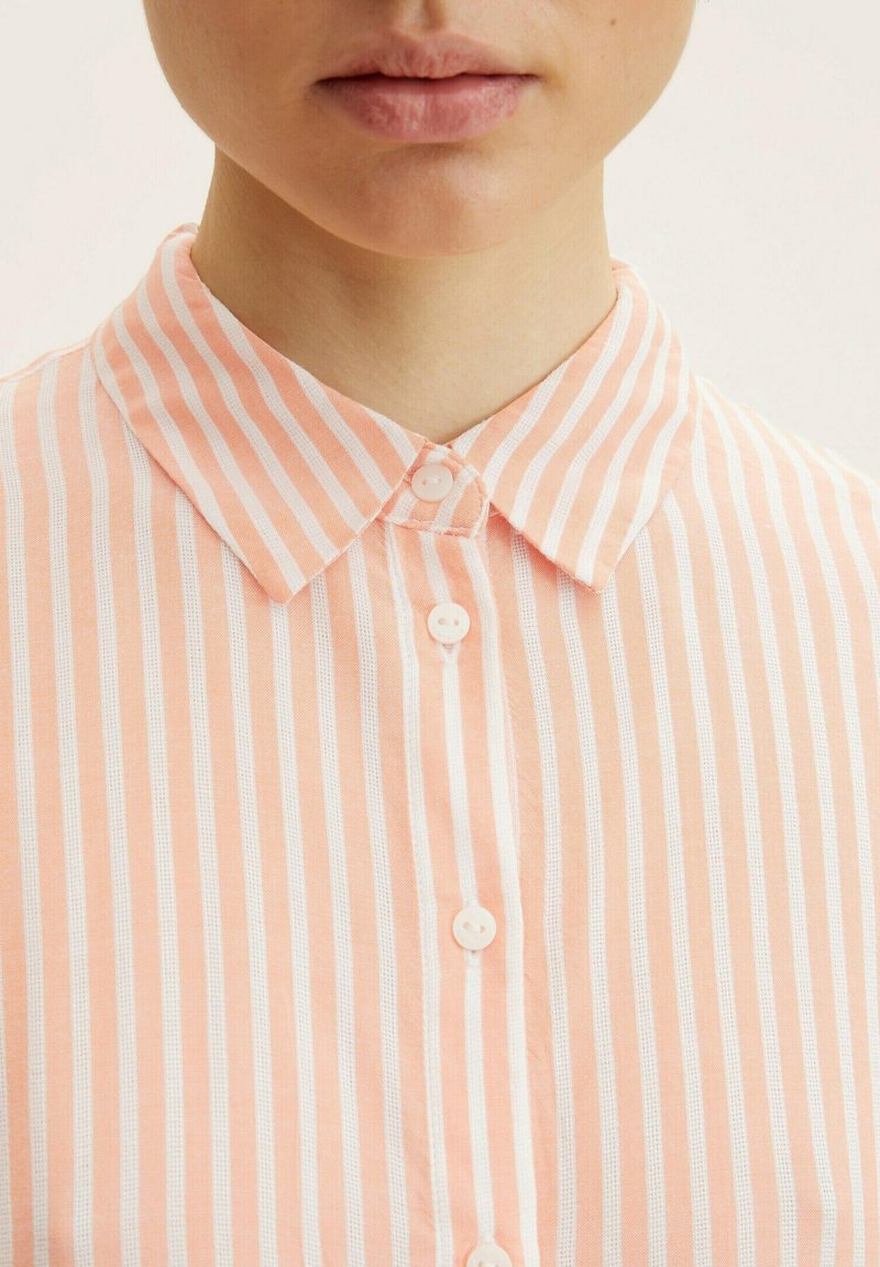 Damen T-Shirts | TOM TAILOR Hemdbluse orange white stripe woven/orange - DG18020 Damen T-Shirts | TOM TAILOR Hemdbluse orange white stripe woven/orange - DG18020