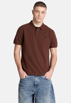 Timberland, PIQUE SHORT SLEEVES POLO. - Poloshirt - dark brown