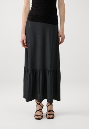 JDYCATHINKA ANCLE SKIRT - Falda larga - black