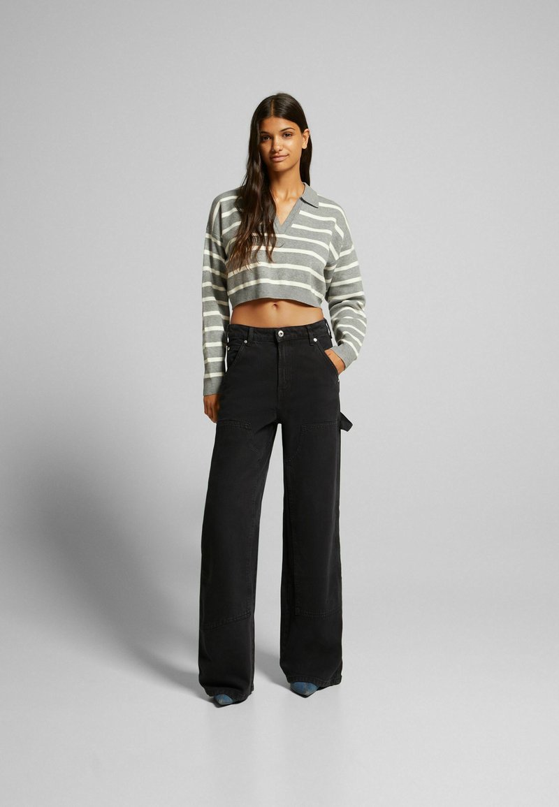 Bershka Bootcut jeans zwart Bershka Bootcut jeans zwart