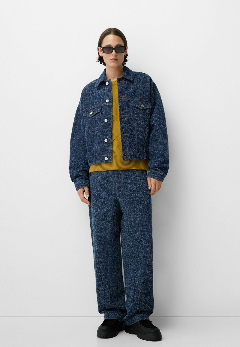 Bershka Spijkerjas donkerblauw