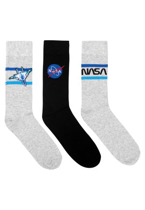 3ER PACK NASA  - Socks - grau schwarz