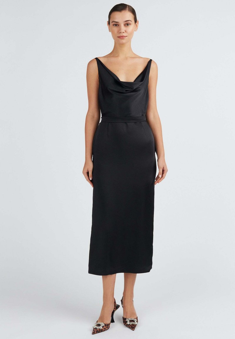 UNDRESS KAMEA SILKY DRAPED FRONT Cocktail dress / Party dress black