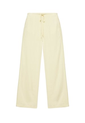 PULL&BEAR, FLOWING TROUSERS WITH AN ELASTICATED WAISTBAND - Pantalon classique - yellow