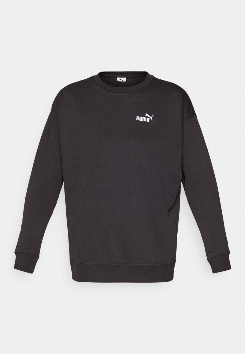 Schwarze Sweatshirt mit langen Ärmeln und rundem Halsausschnitt. Besitzt ein kleines weißes Puma-Logo auf der linken Brust. Weicher Stoff.