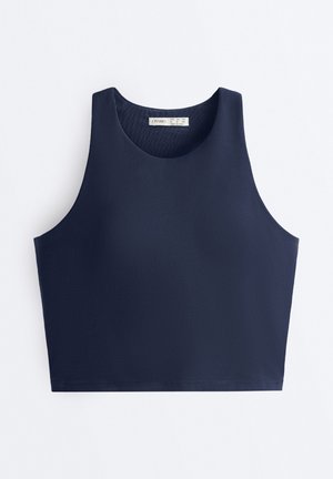 OYSHO, COMPRESSIVE - Haut - metallic blue