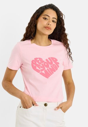 Grain de Malice, T-SHIRT COL ROND - Camiseta estampada - rose pâle