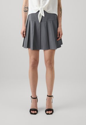 VMBAYA PLEAT SHORT SKIRT - Miniszoknya - asphalt