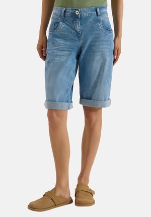 Cecil, HIGH-WAIST WIDE-LEG SHORTS IN A LOOSE FIT - Short en jean - light blue used wash