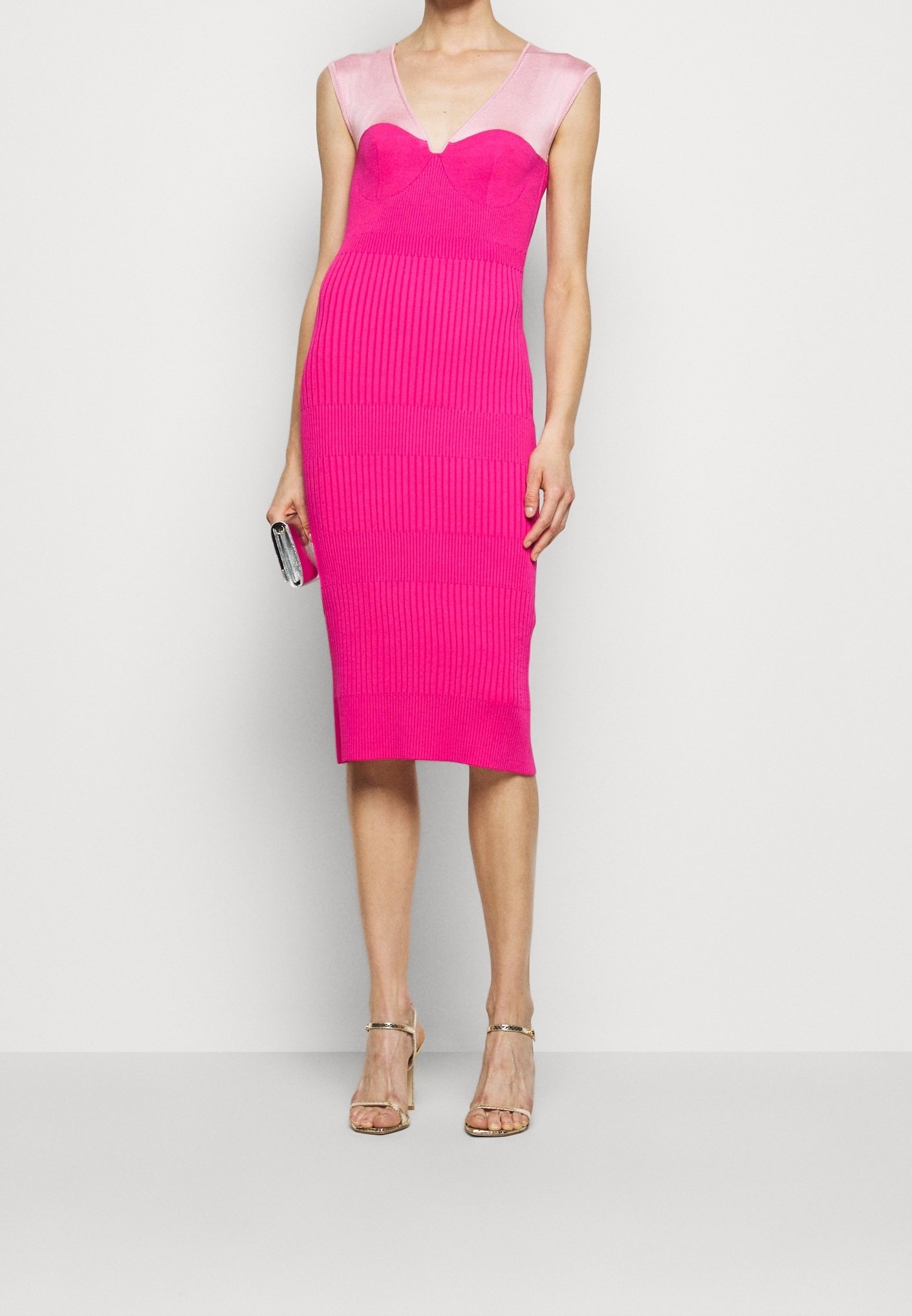 Herv Lger Shift dress - pink - (Pre-owned) - Zalando.ie Herv Lger Shift dress - pink - (Pre-owned) - Zalando.ie