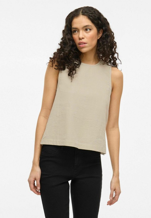 RUNDHALS - Bluse - feather gray