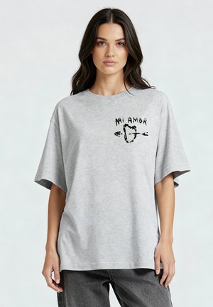 UNISEX HEAVYWEIGHT   - T-shirt con stampa - mottled grey