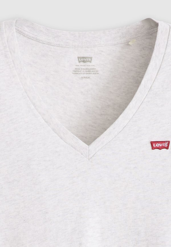 THE PERFECT TEE V-NECK - Basic T-shirt - orbit heather gray3