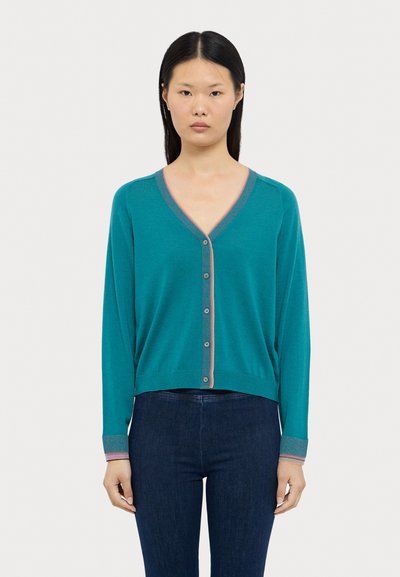 PS Paul Smith WOMENS BUTTON THROUGH - Casaco de malha - blue