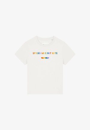 watapparel, SPREAD LOVE NOT HATE - T-shirt print - off white
