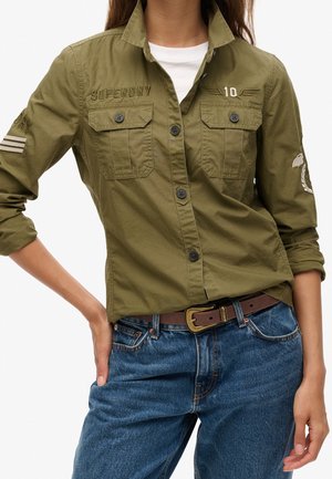 Overhemdblouse - olive