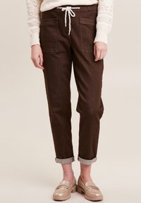 Breal WEITE MIT KORDELZUG - Jean boyfriend - marron foncé
